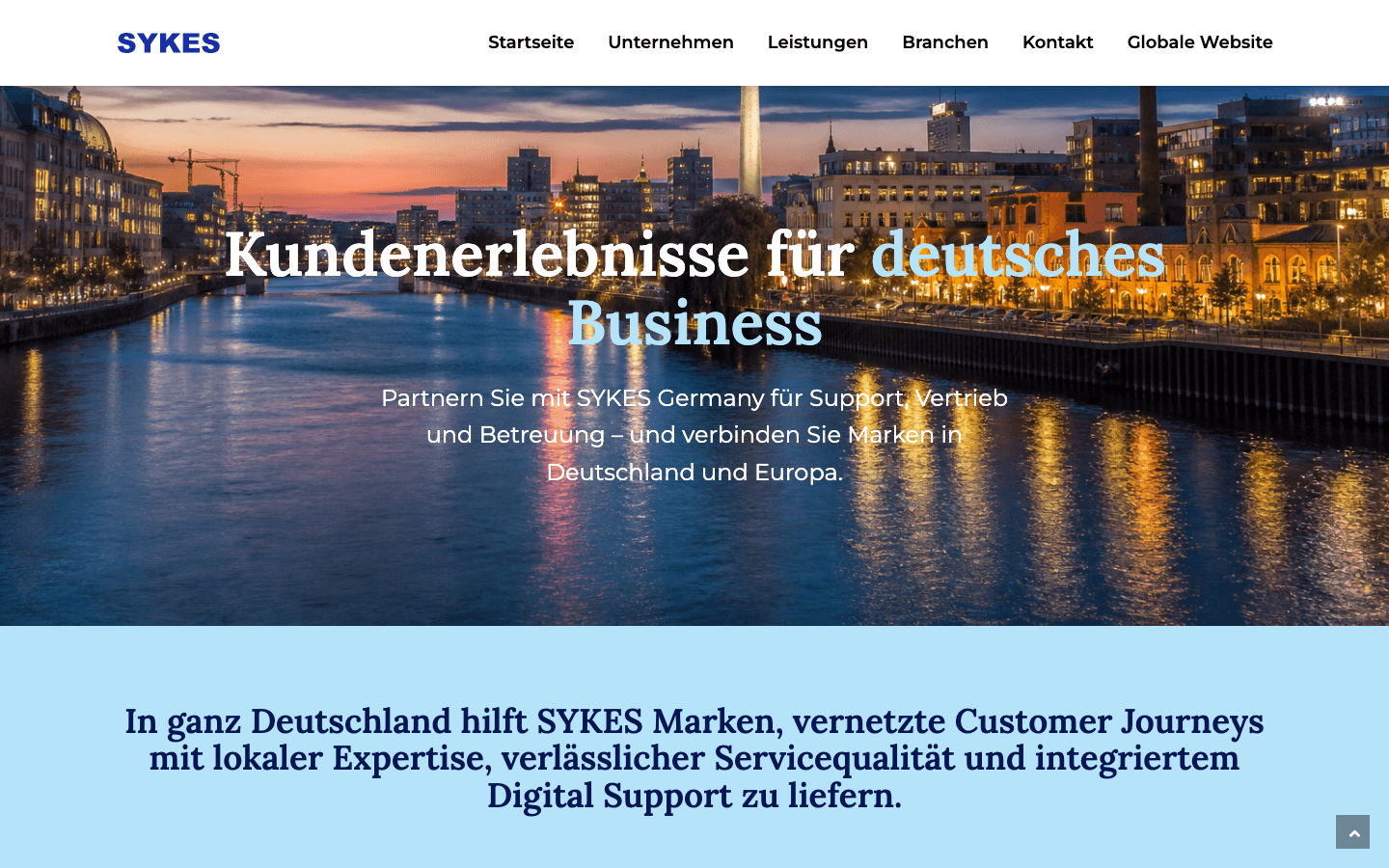 Localized SYKES country page built from shared reusable components